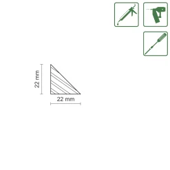 FN Neuhofer Dreikantleiste volle Form 240 cm 22 x 22 mm Fichte oder Kiefer