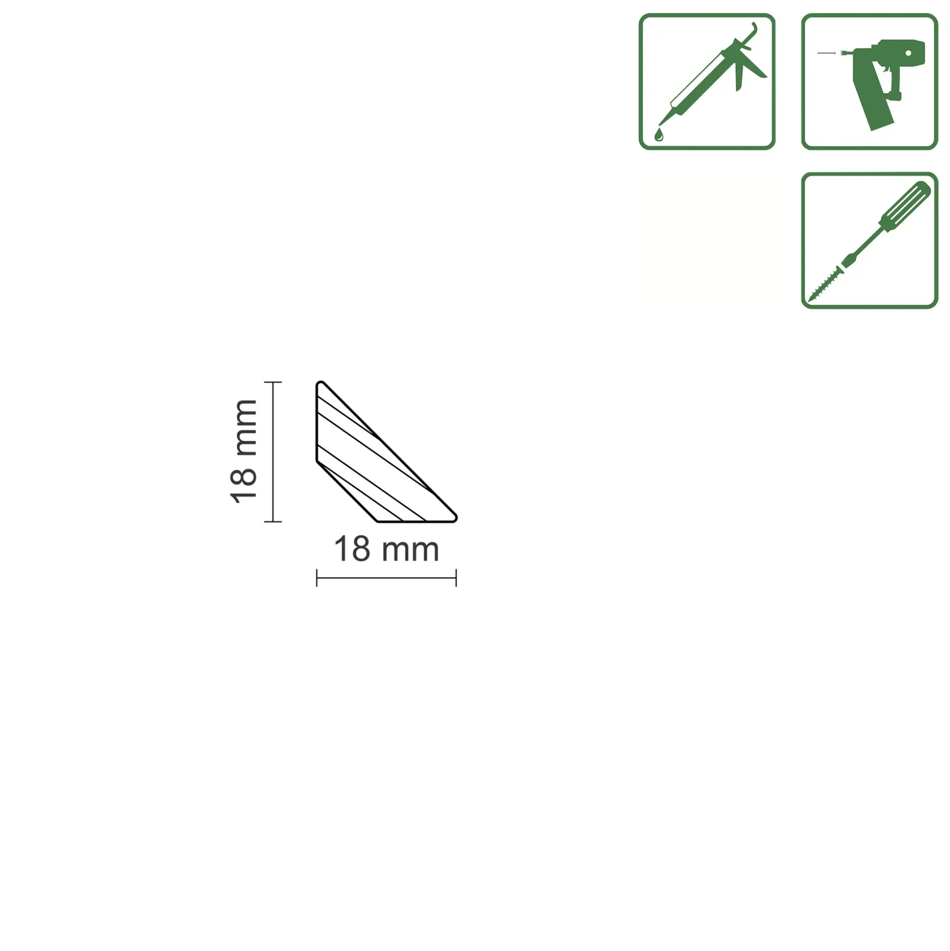 FN Neuhofer Dreikantleiste 240 cm 18 x 18 mm Fichte/Kiefer