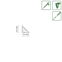 FN Neuhofer Dreikantleiste volle Form 240 cm 14 x 14 mm Fichte oder Kiefer