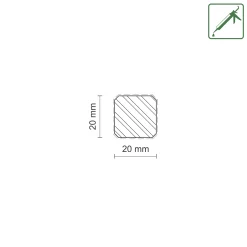 FN Neuhofer Eckenstäbchen L0160L 20 x 60 mm weiss 1 Stück