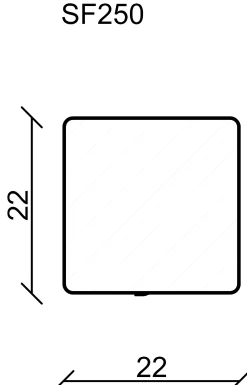 FN Neuhofer Eckenstäbchen SF250C 22 x 122 mm Eiche Burlington 2 Stück