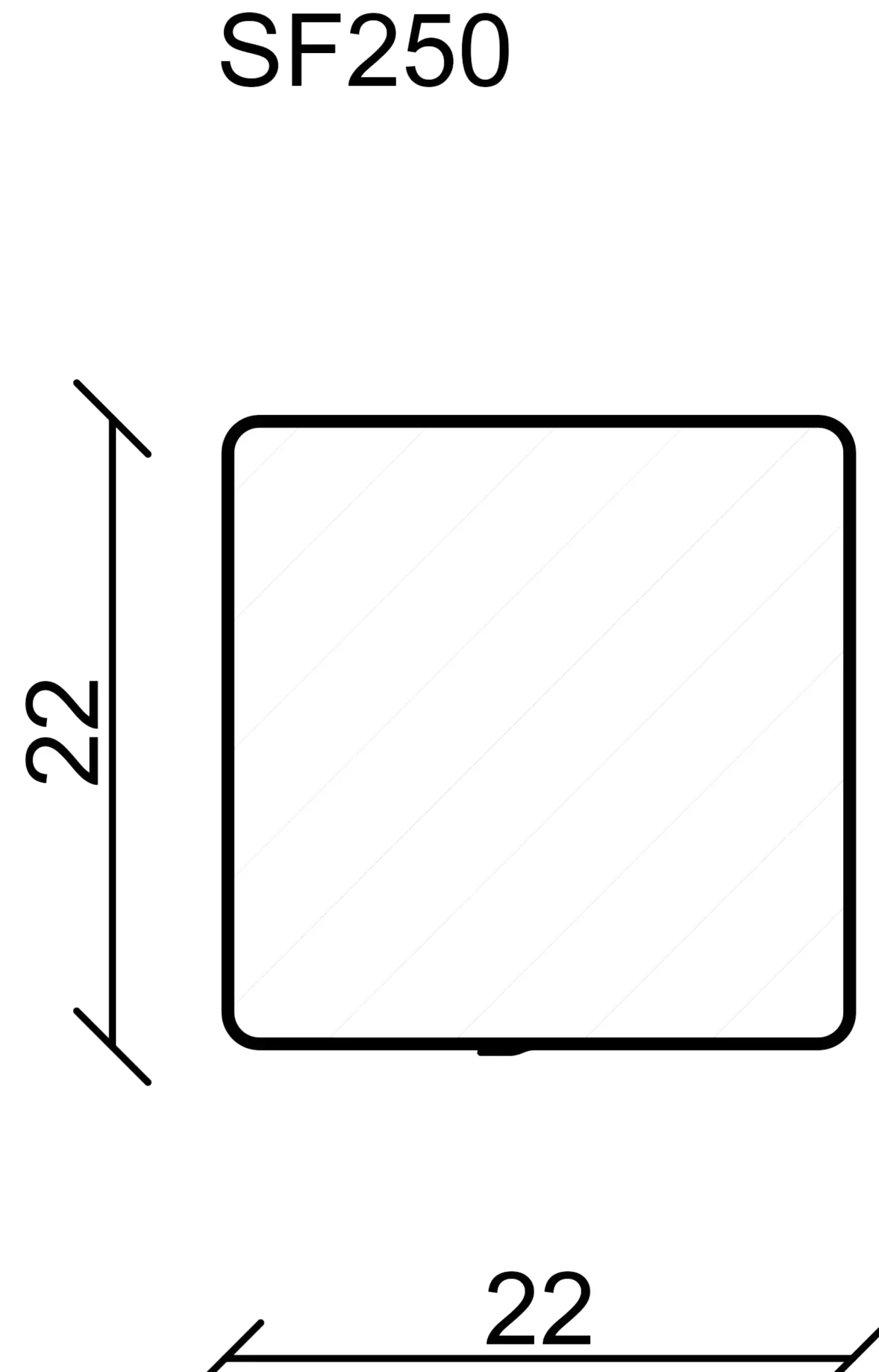 FN Neuhofer Eckenstäbchen SF250 22 x 122 mm weiss 2 Stück