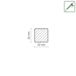 FN Neuhofer Eckenstäbchen SF250C 22 x 122 mm Eiche elegance 2 Stück