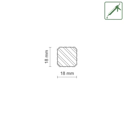 FN Neuhofer Eckenstäbchen L0161L 18 x 60 mm weiss 1 Stück