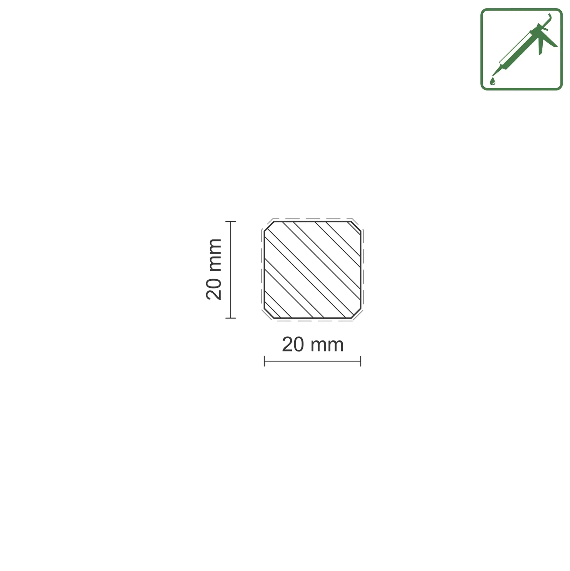 FN Neuhofer Eckenstäbchen L0160L 20 x 82 mm weiss 1 Stück