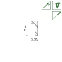 FN Neuhofer Falzleiste 95 cm 29 x 13 mm Buche