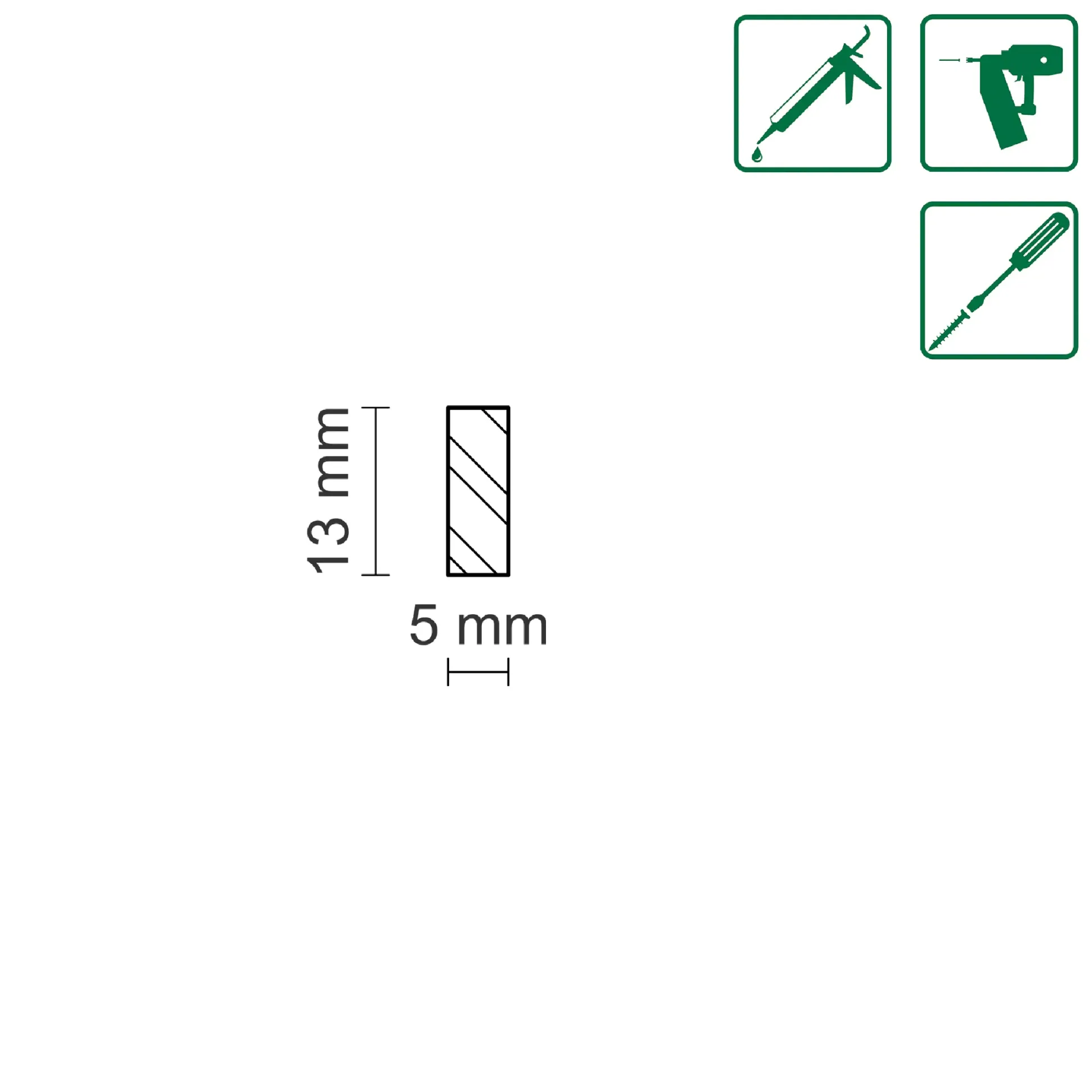 FN Neuhofer Flachleiste 240 cm 13 x 5 mm Fichte/Kiefer