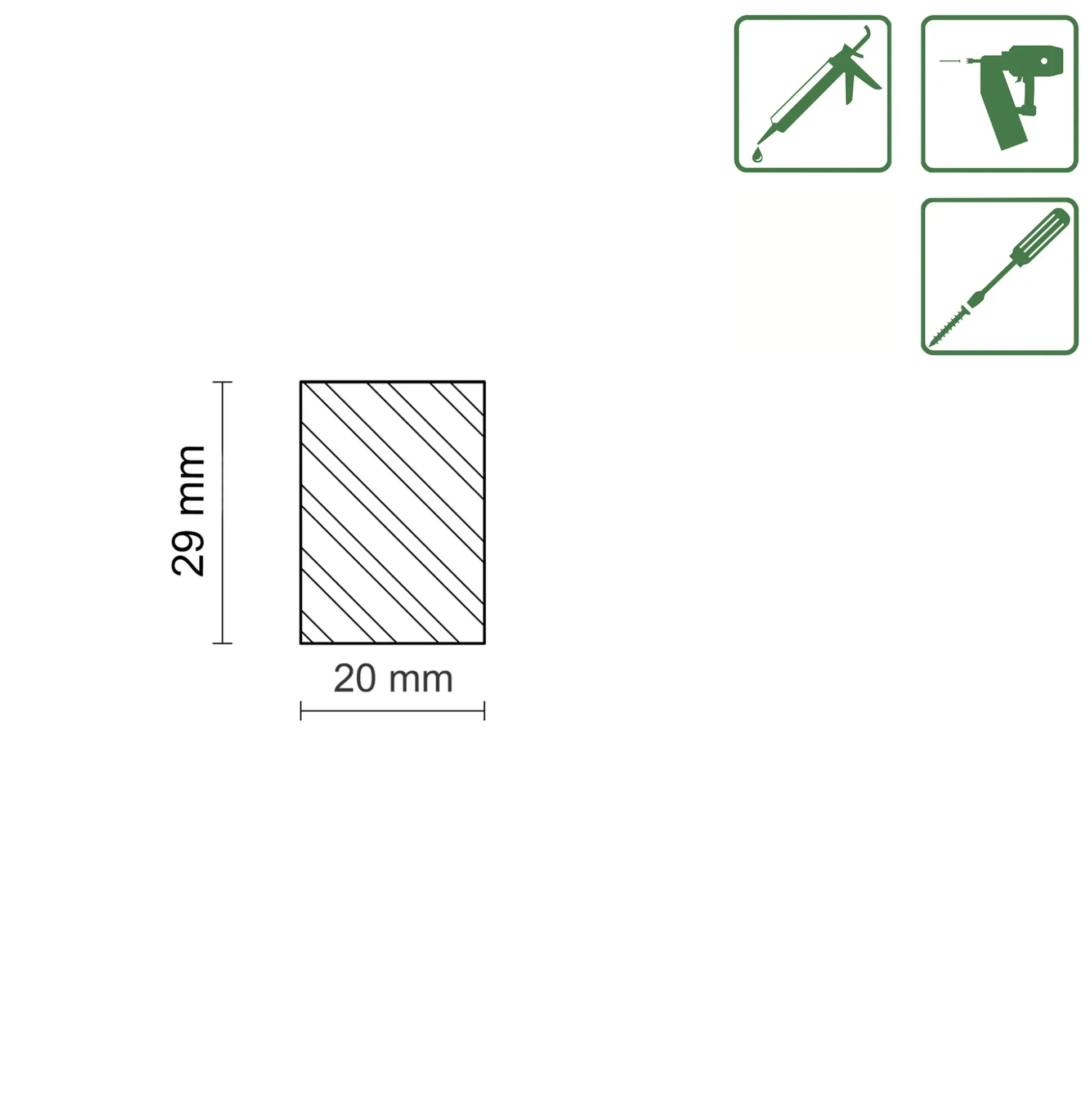 FN Neuhofer Flachleiste 95 cm 29 x 20 mm Buche