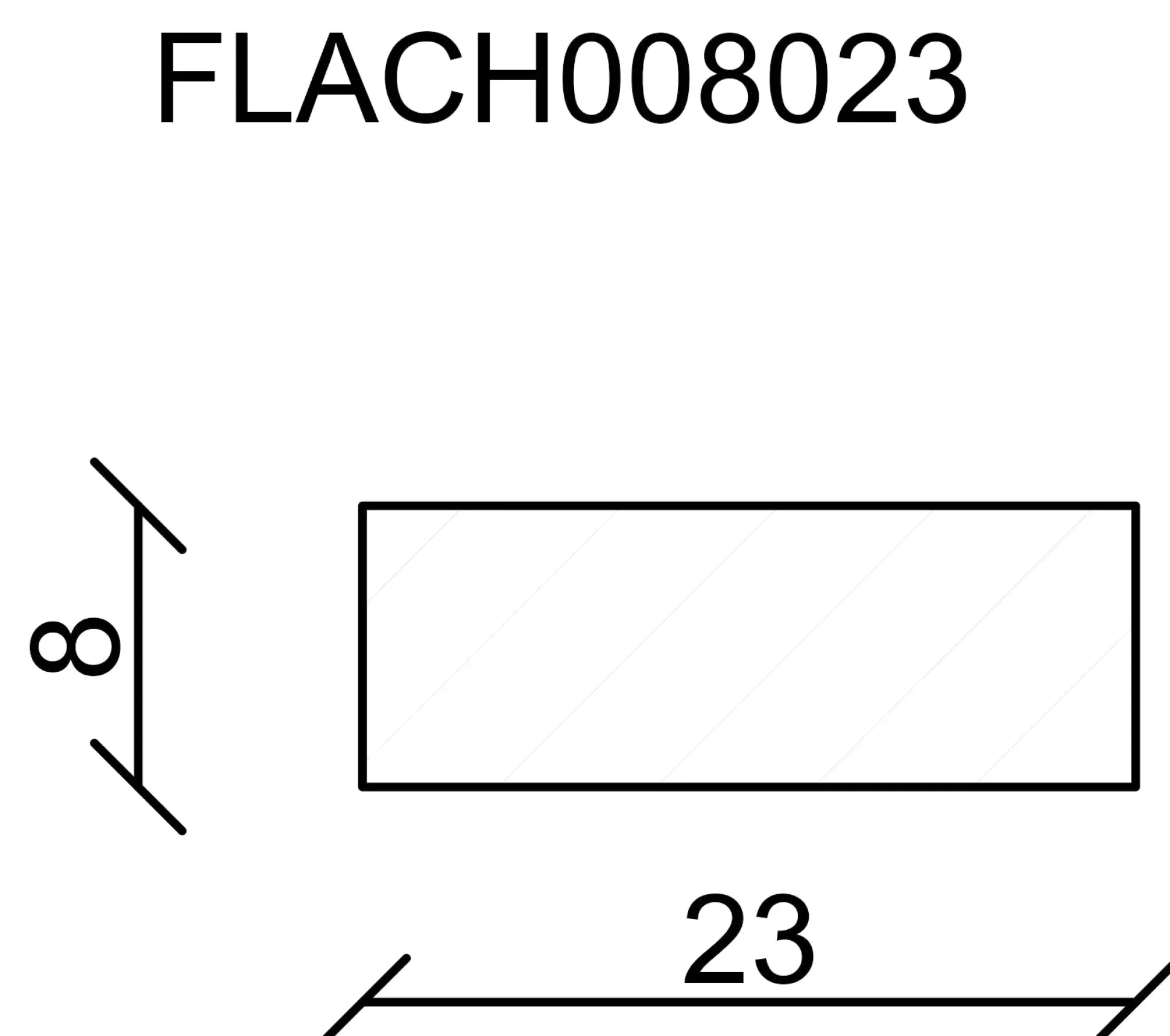 FN Neuhofer Flachleiste 95 cm 23 x 8 mm Buche