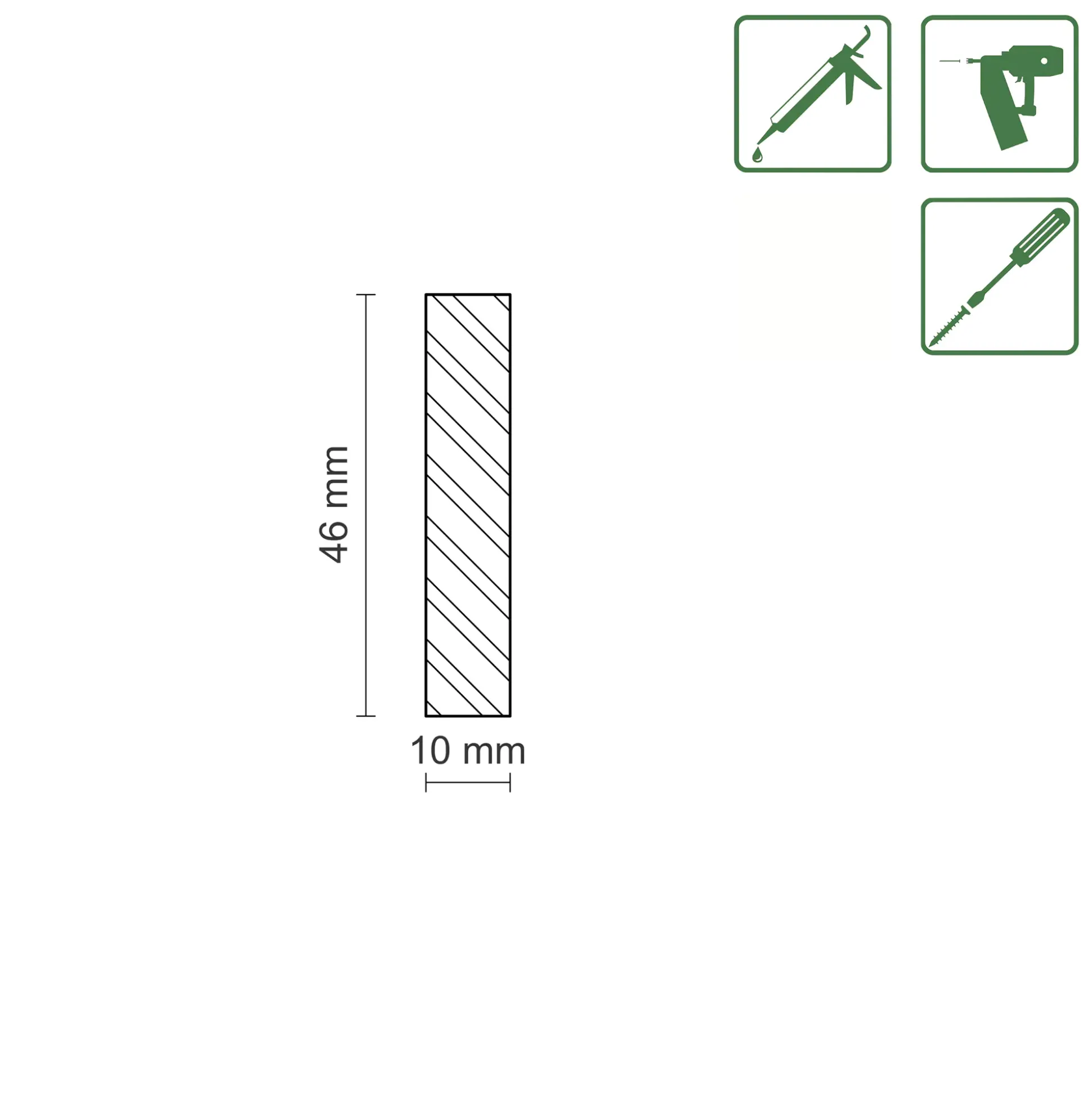 FN Neuhofer Flachleiste 240 cm 46 x 10 mm Fichte/Kiefer