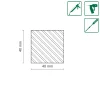 FN Neuhofer Flachleiste 95 cm 40 x 40 mm Buche