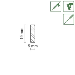 FN Neuhofer Flachleiste 240 cm 19 x 5 mm Fichte/Kiefer