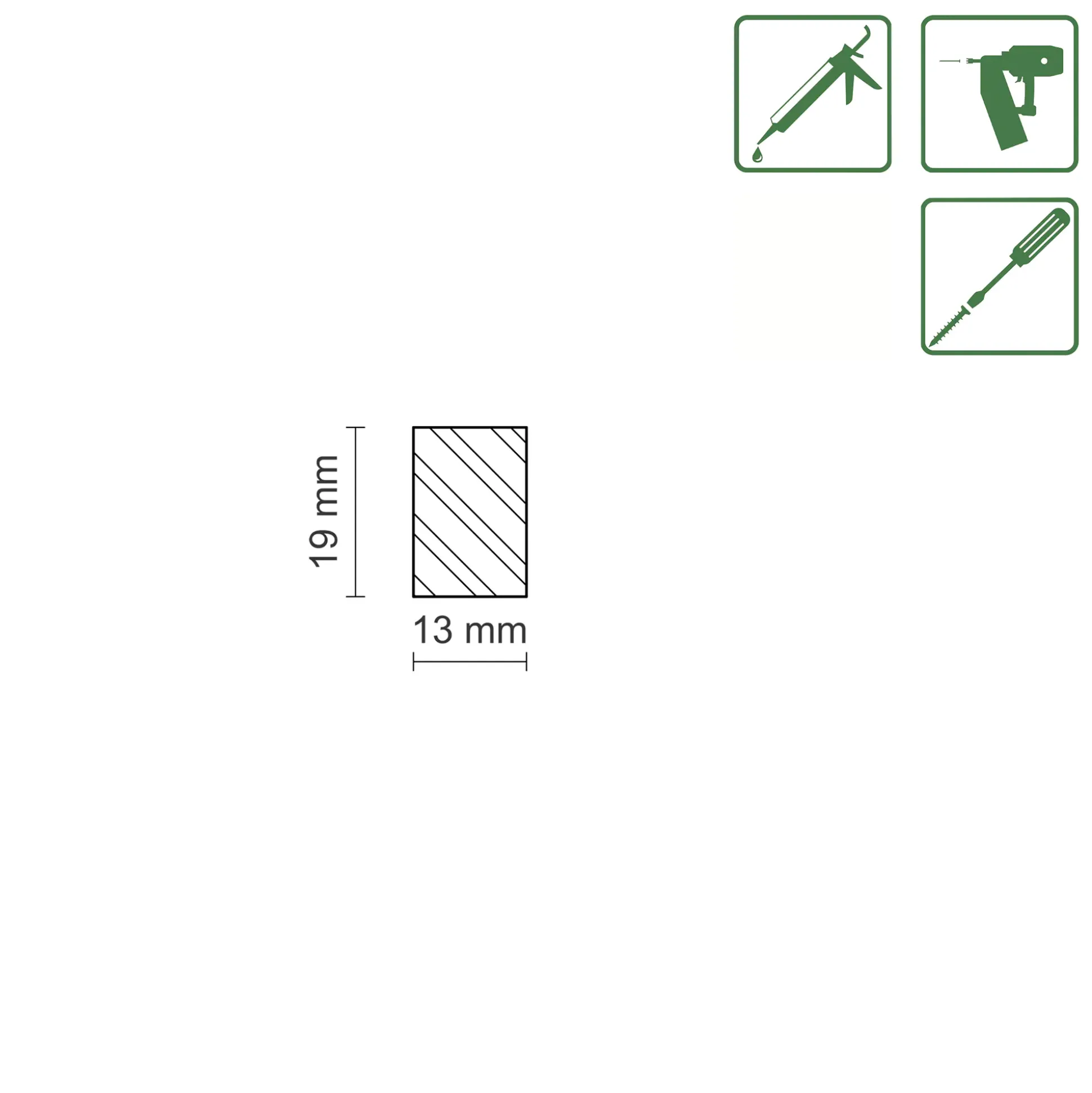 FN Neuhofer Flachleiste 240 cm 19 x 13 mm Fichte/Kiefer