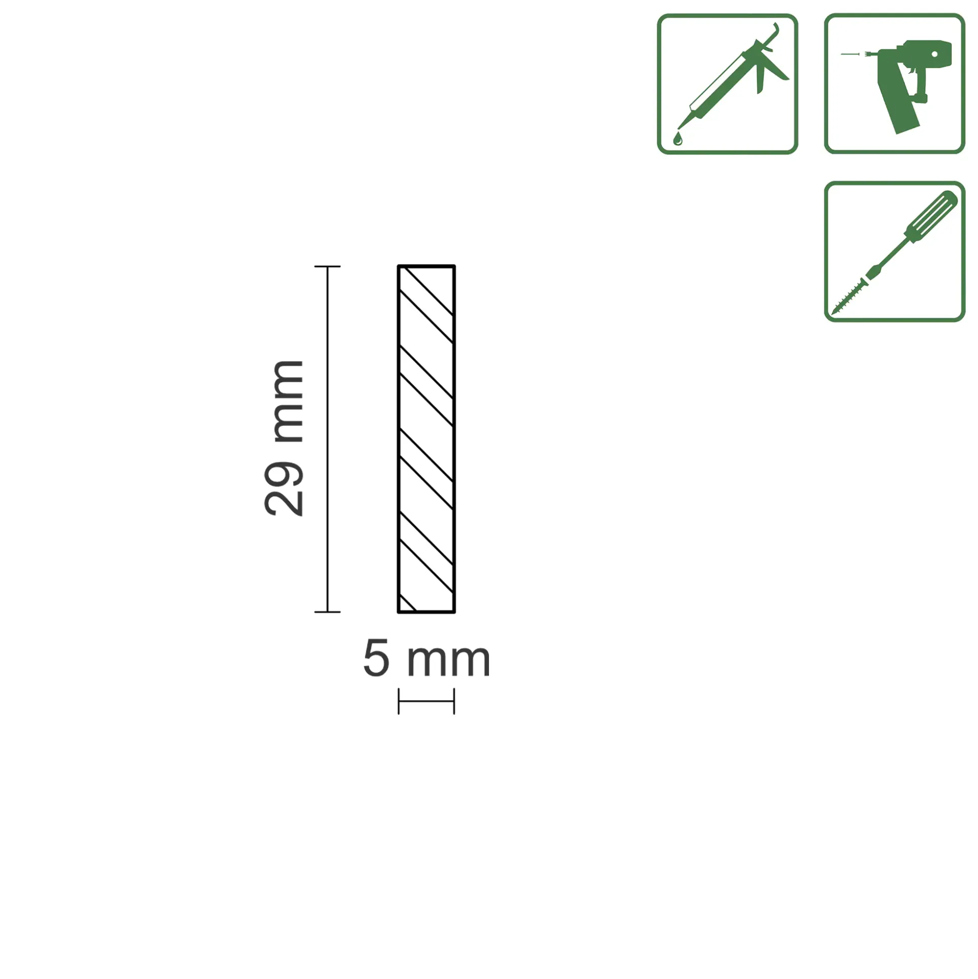 FN Neuhofer Flachleiste 100 cm 29 x 5 mm Fichte/Kiefer