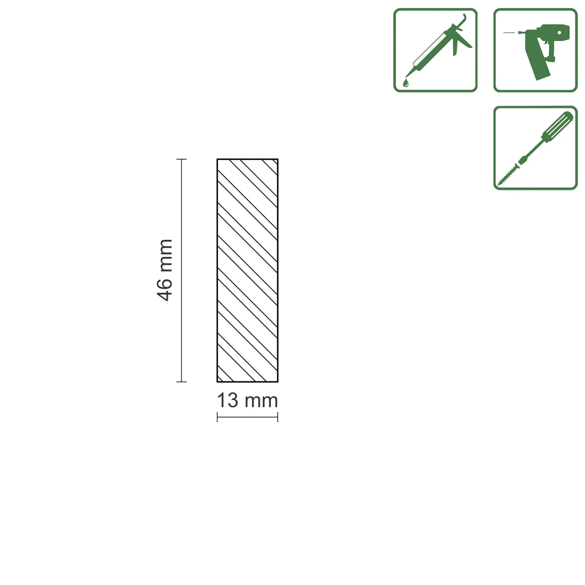 FN Neuhofer Flachleiste 240 cm 46 x 13 mm Fichte/Kiefer