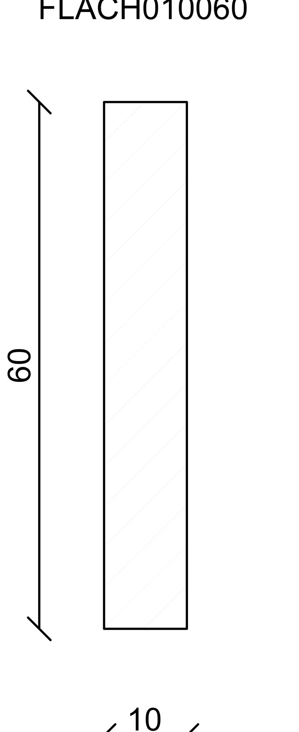 FN Neuhofer Flachleiste 100 cm 60 x 10 mm Fichte/Kiefer
