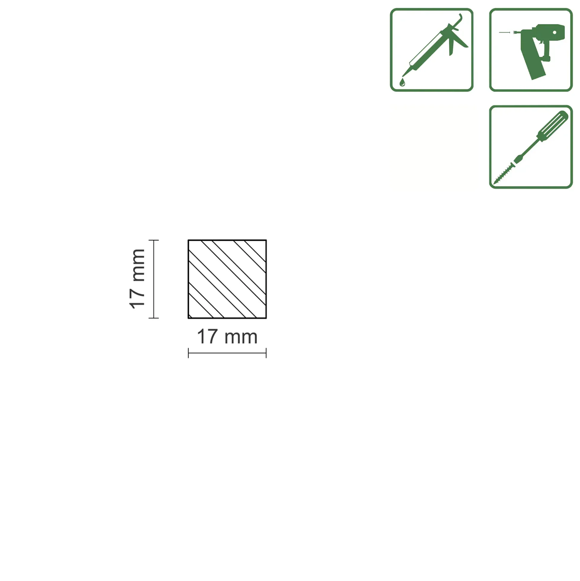FN Neuhofer Flachleiste 240 cm 17 x 17 mm Fichte/Kiefer