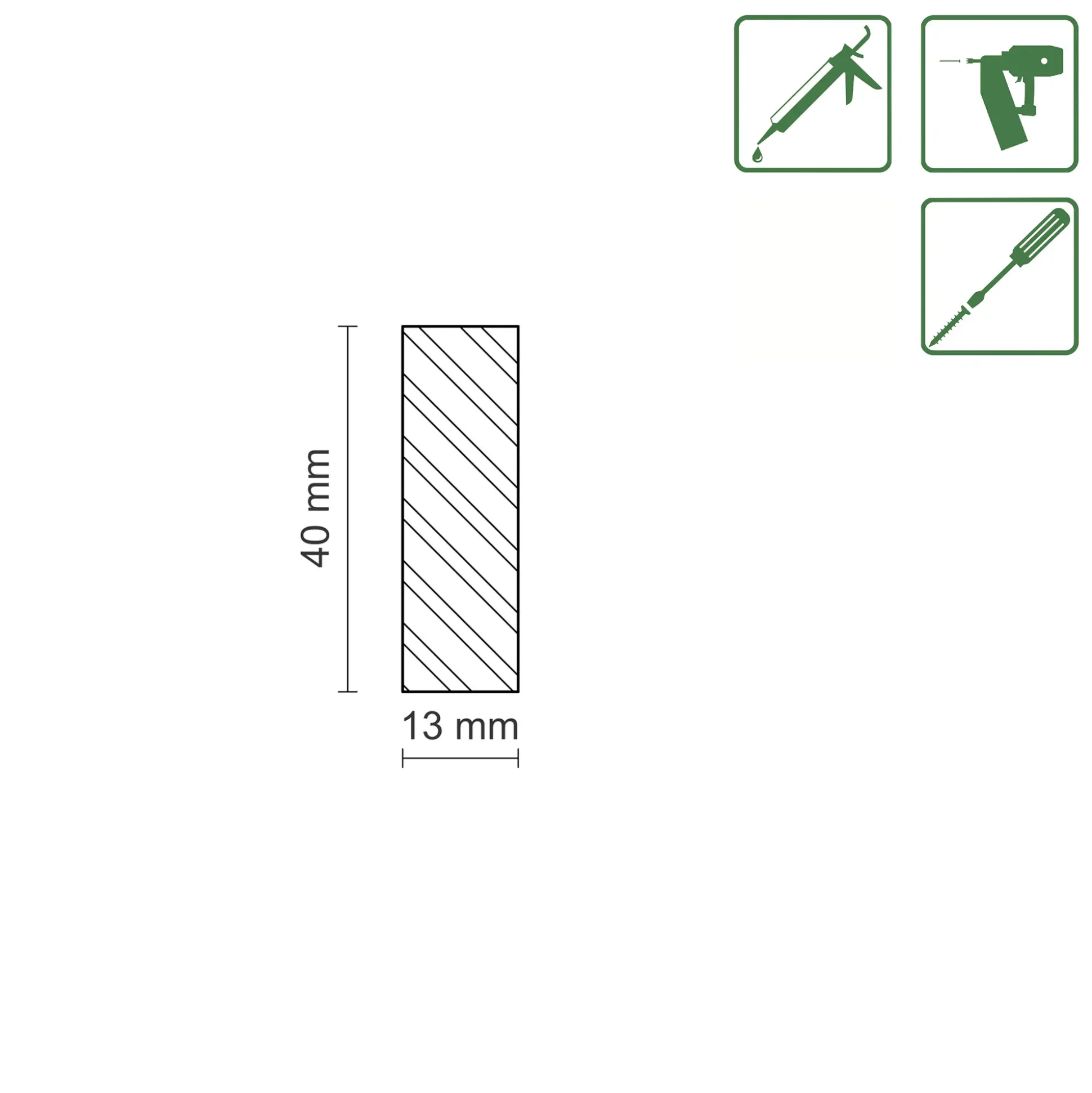 FN Neuhofer Flachleiste 100 cm 40 x 13 mm Fichte/Kiefer