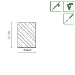 FN Neuhofer Flachleiste 100 cm 40 x 29 mm Fichte/Kiefer