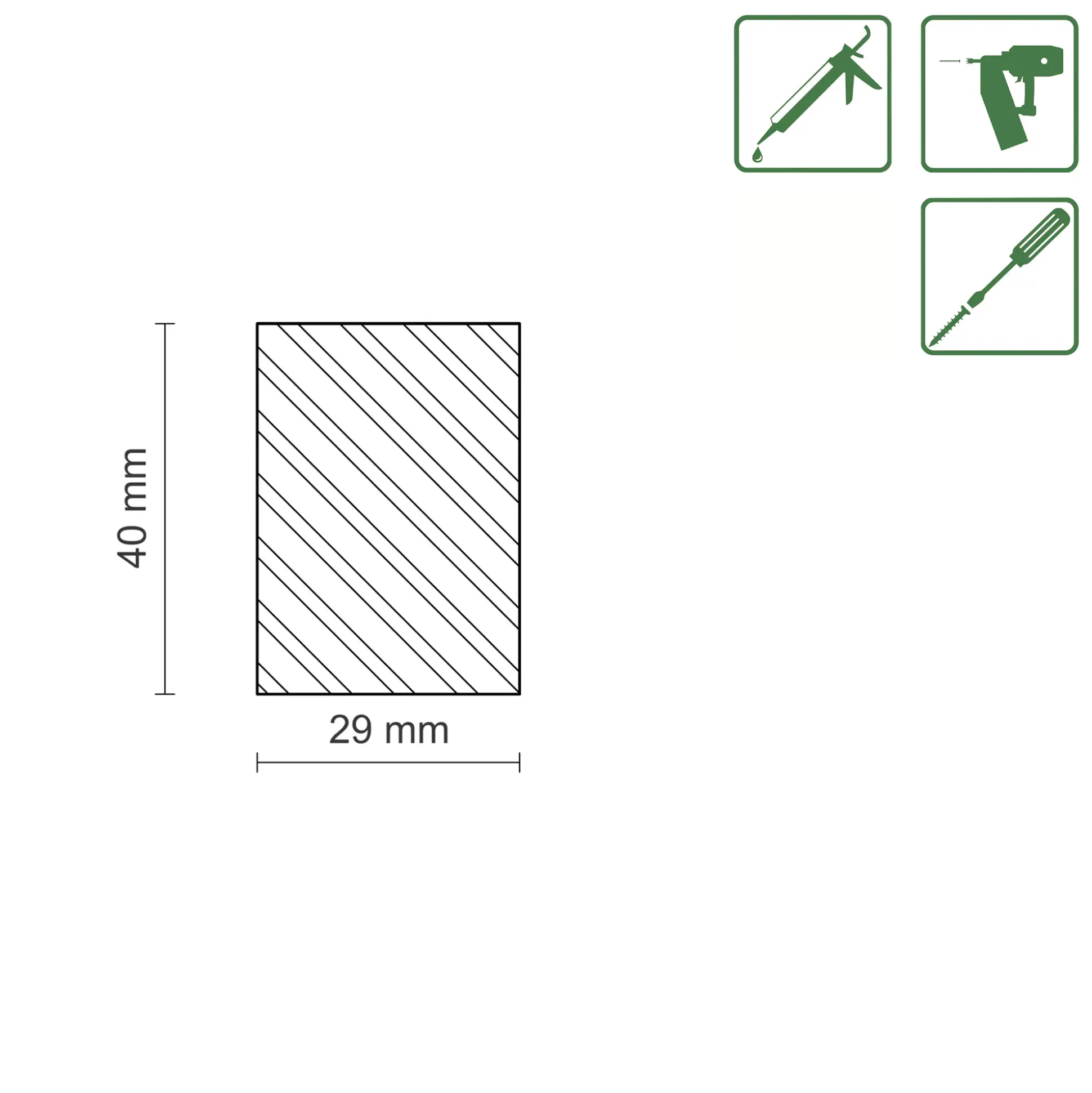 FN Neuhofer Flachleiste 100 cm 40 x 29 mm Fichte/Kiefer