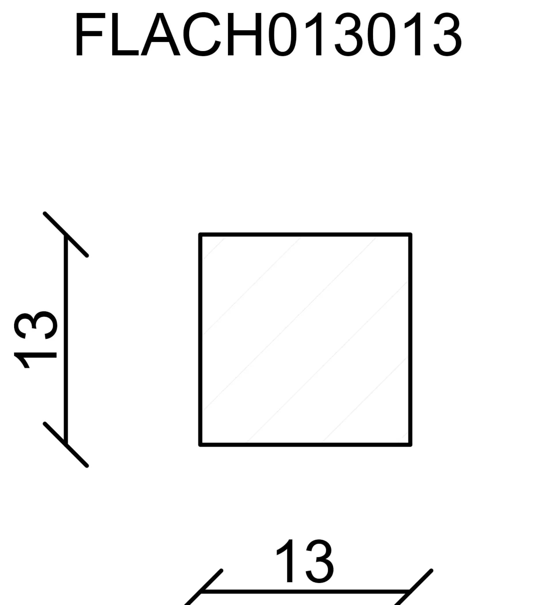 FN Neuhofer Flachleiste 100 cm 13 x 13 mm Fichte/Kiefer