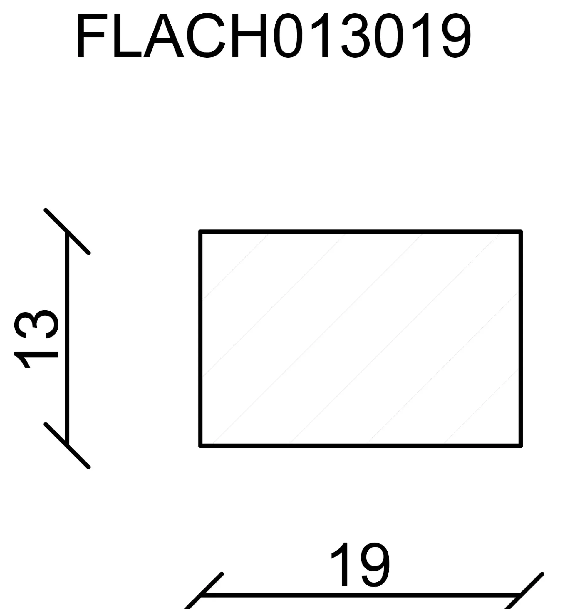 FN Neuhofer Flachleiste 100 cm 19 x 13 mm Fichte/Kiefer