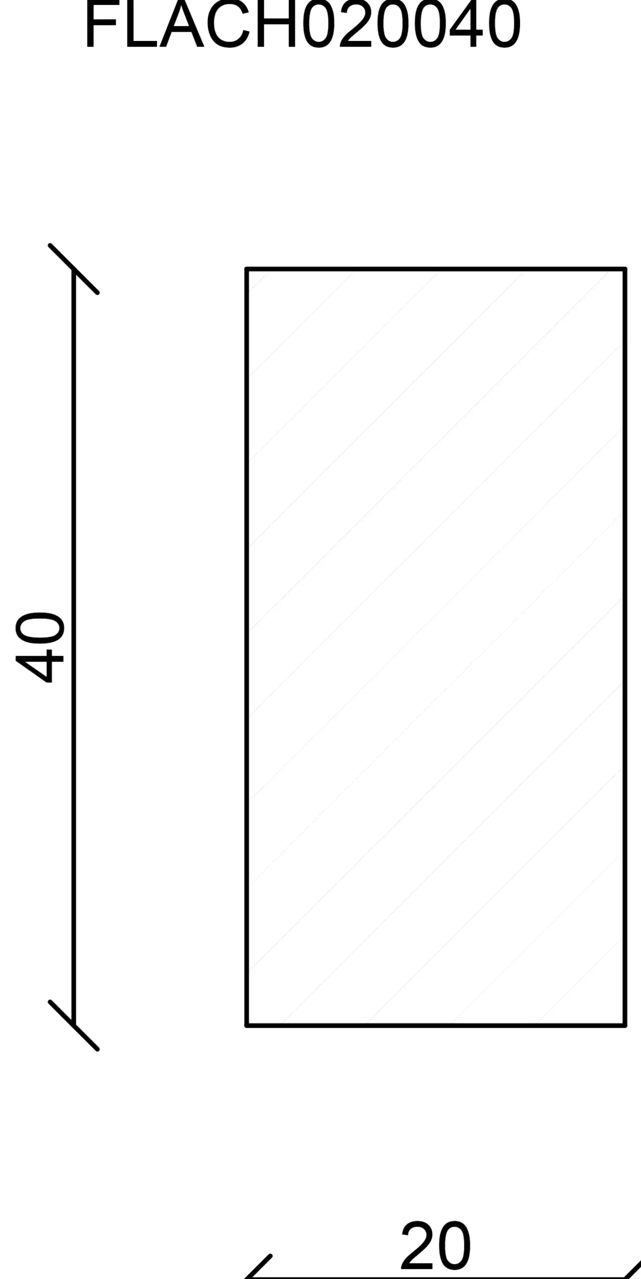 FN Neuhofer Flachleiste 95 cm 40 x 20 mm Buche