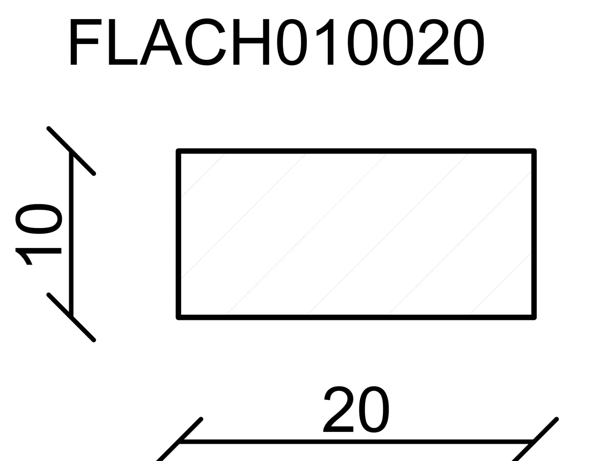 FN Neuhofer Flachleiste 95 cm 20 x 10 mm Buche