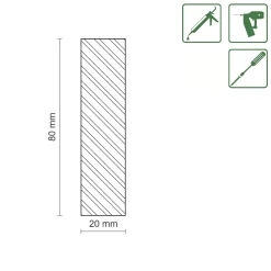 FN Neuhofer Flachleiste 200 cm 80 x 20 mm Fichte/Kiefer