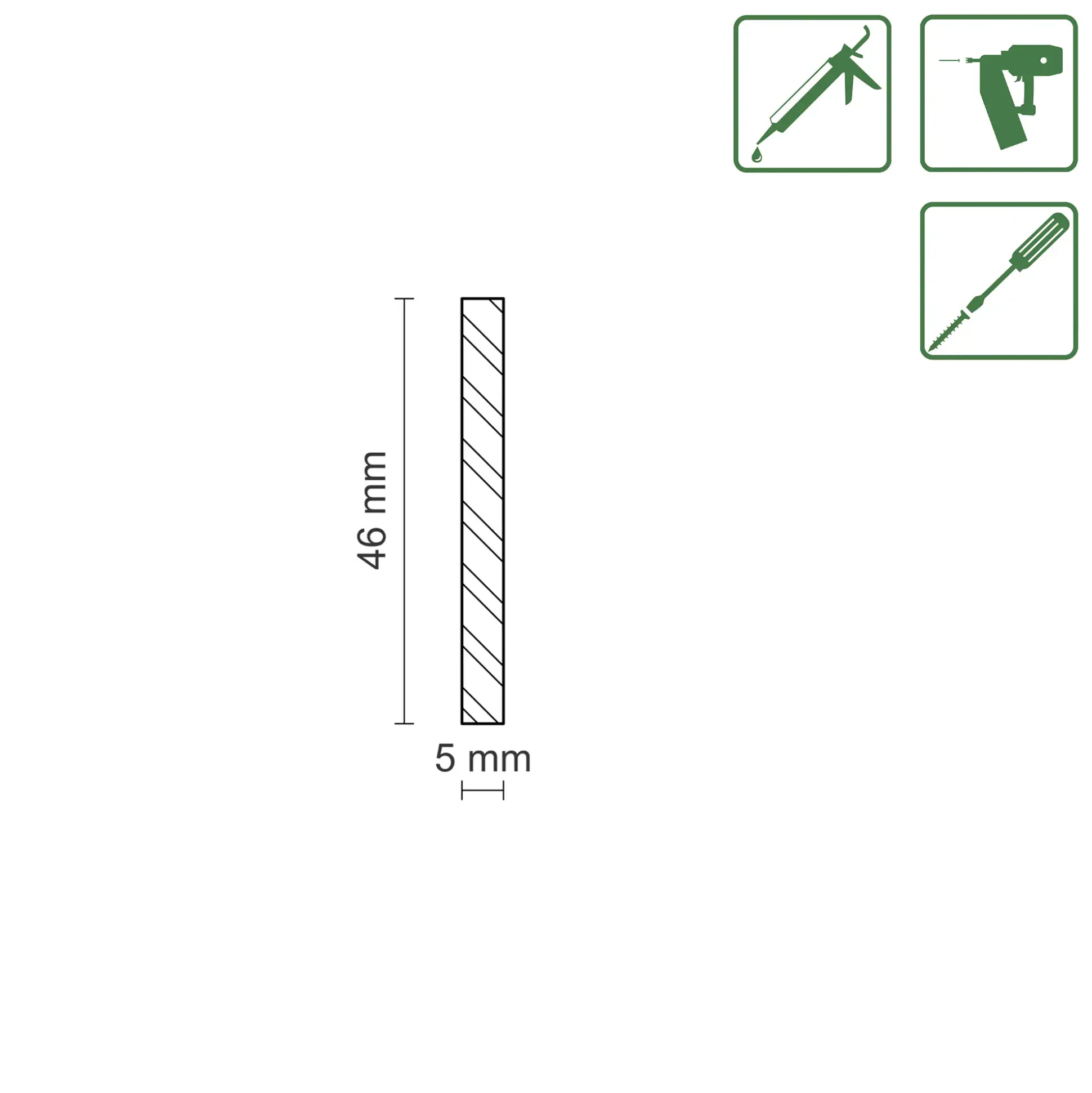 FN Neuhofer Flachleiste 240 cm 46 x 5 mm Fichte/Kiefer