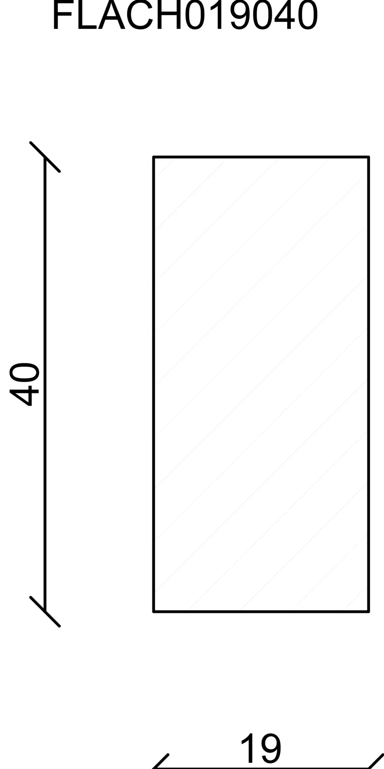FN Neuhofer Flachleiste 100 cm 40 x 19 mm Fichte/Kiefer