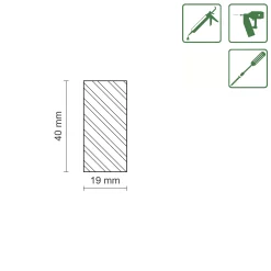 FN Neuhofer Flachleiste 100 cm 40 x 19 mm Fichte/Kiefer