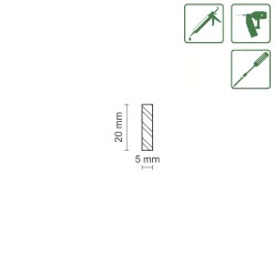 FN Neuhofer Flachleiste 210 cm 20 x 5 mm Buche