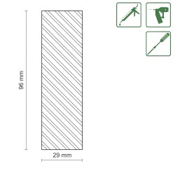 FN Neuhofer Flachleiste 100 cm 96 x 29 mm Fichte/Kiefer