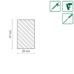 FN Neuhofer Flachleiste 95 cm 47 x 29 mm Buche
