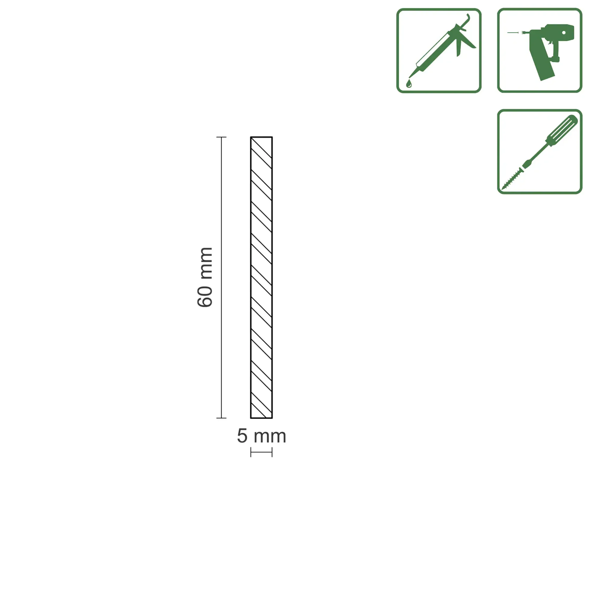 FN Neuhofer Flachleiste 100 cm 60 x 5 mm Fichte/Kiefer