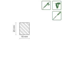 FN Neuhofer Flachleiste 100 cm 23 x 19 mm Fichte/Kiefer