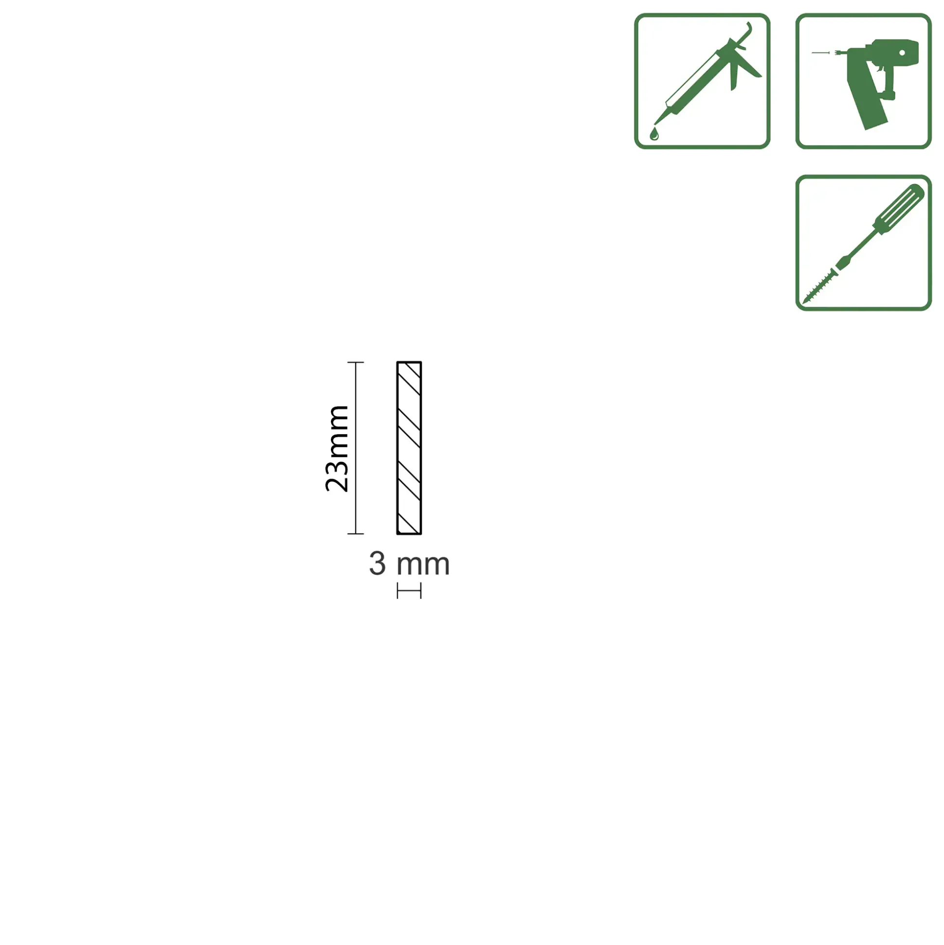 FN Neuhofer Flachleiste 95 cm 23 x 3 mm Buche