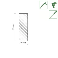 FN Neuhofer Flachleiste 240 cm 60 x 19 mm Fichte/Kiefer