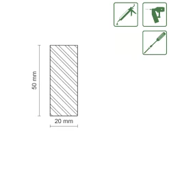 FN Neuhofer Flachleiste 200 cm 50 x 20 mm Fichte/Kiefer