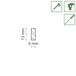 FN Neuhofer Flachleiste 95 cm 13 x 5 mm Buche