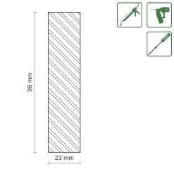 FN Neuhofer Flachleiste 100 cm 96 x 23 mm Fichte/Kiefer