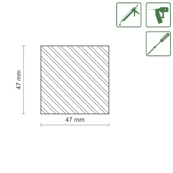 FN Neuhofer Flachleiste 95 cm 47 x 47 mm Buche