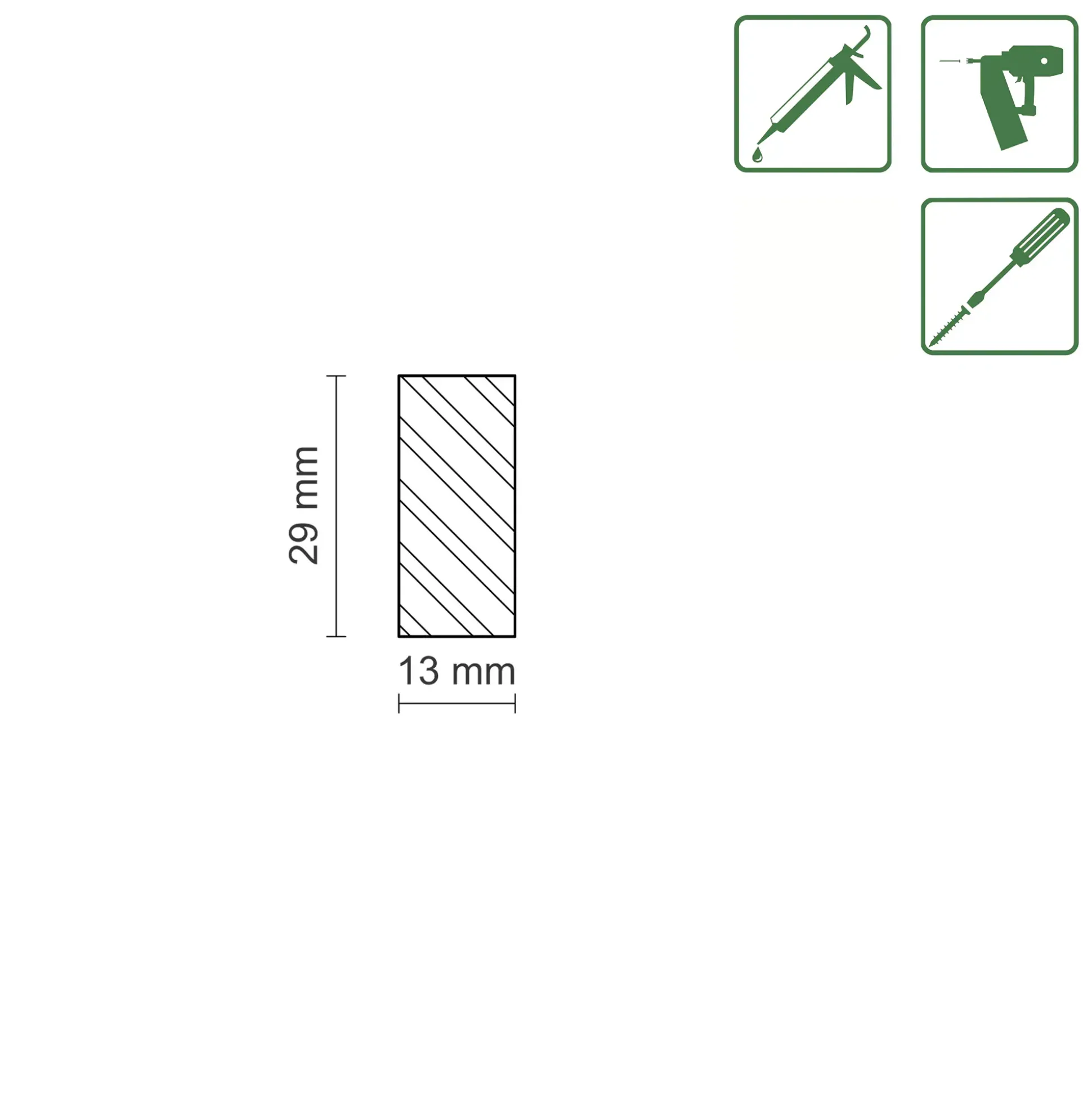 FN Neuhofer Flachleiste 95 cm 29 x 13 mm Buche