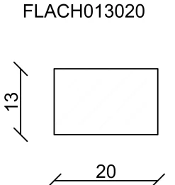 FN Neuhofer Flachleiste 95 cm 20 x 13 mm Buche