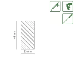 FN Neuhofer Flachleiste 100 cm 46 x 23 mm Fichte/Kiefer