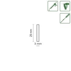 FN Neuhofer Flachleiste 95 cm 29 x 3 mm Buche