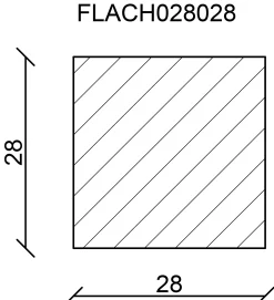 FN Neuhofer Flachleiste 240 cm 28 x 28 mm Fichte/Kiefer