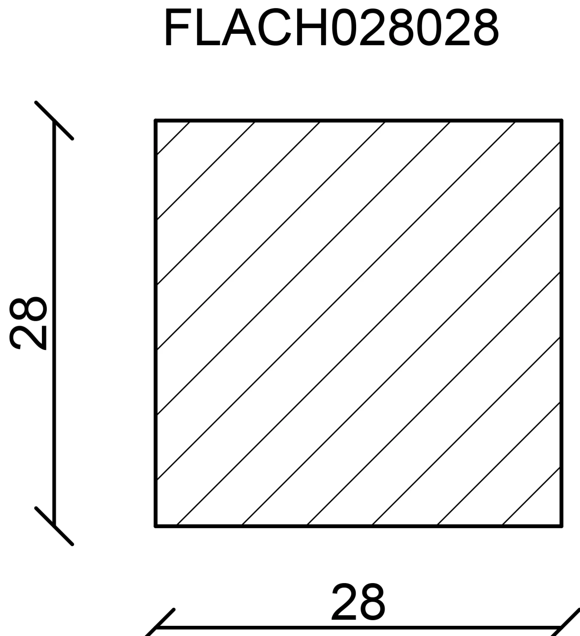 FN Neuhofer Flachleiste 240 cm 28 x 28 mm Fichte/Kiefer