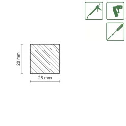 FN Neuhofer Flachleiste 240 cm 28 x 28 mm Fichte/Kiefer
